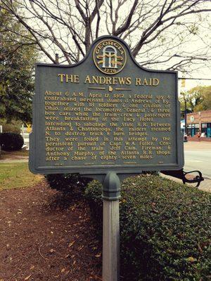 The Andrews Raid Historical Marker