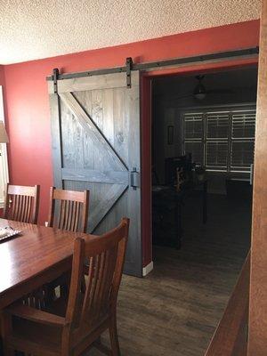 Now that's a big doorway that needed a barn door