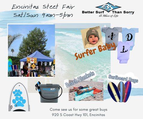 Come see us at the Encinitas street fair April 9/10