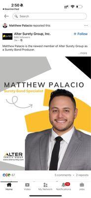 This is his LinkedIn