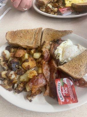 Breakfast special with bacon