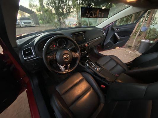 Interior on detail on 2016 Mazda
