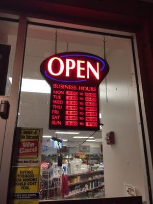 Hours of Operation 12/2/15