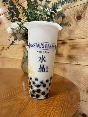 Jasmine green boba tea