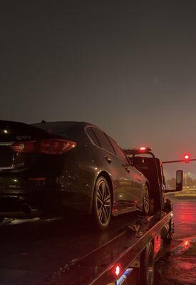 Tow truck they used.