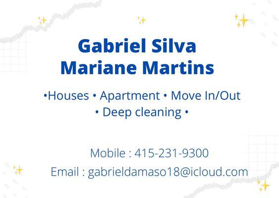 Gabriel and Mariane’s House Cleaning Service