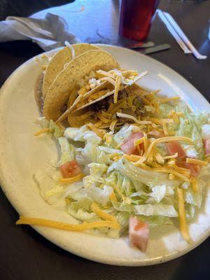 Three tacos Al la cart