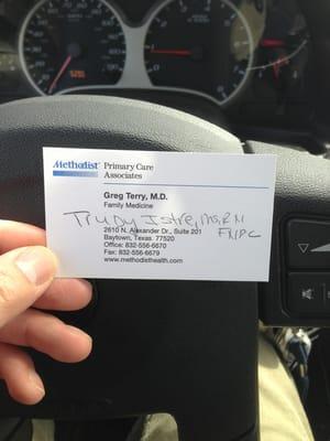 My doctor and my fist Nurse Practitioner! How awesome! She's an FNP-ER. #nurse