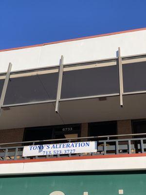 Zoomed in view from the parking lot