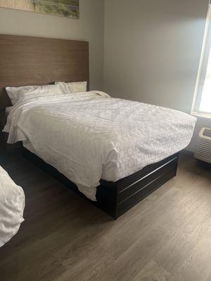 The beds were too high. You have to check out a stool for smaller people to get up and down from the bed.