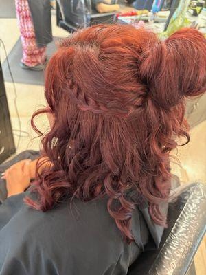 Half updo for upcoming nuptials