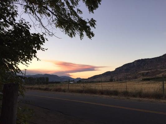 Sunset during wine night.