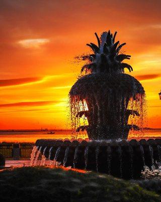 Pineapple Fountain - Waterfront Park Downtown Charleston SC
