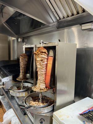 Beef shawarma, chicken shawarma