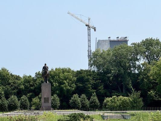The Monumeng and the new site of the Barack Obama Presidential Library