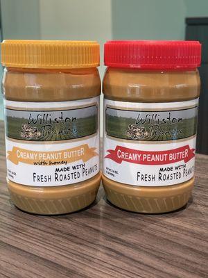 Williston Peanuts honey peanut butter & creamy peanut butter