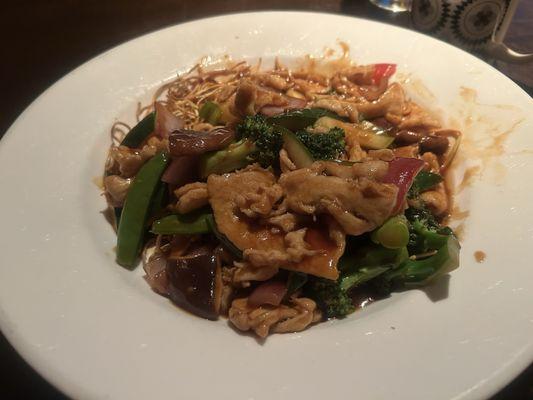 Chicken with crispy noodles, Miyabi, Pleasantville, NY