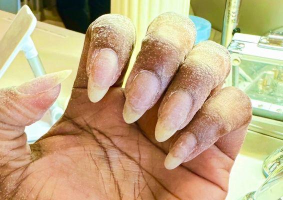 My natural nails right before the worst set ever. Haha