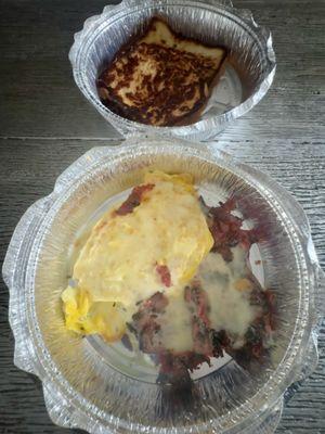 Pastrami and Eggs + French Toast