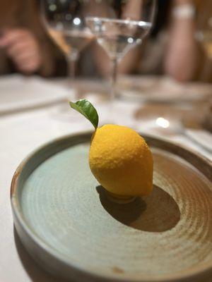A unique transformation of a light dessert into a lemon