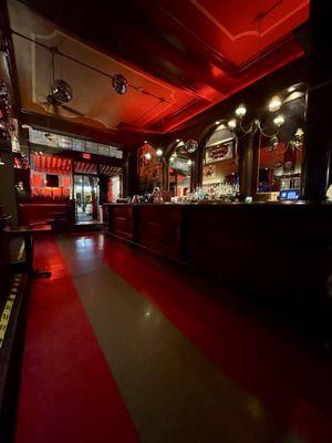 Bar by the concert venue