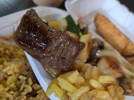 Photographs of the food.