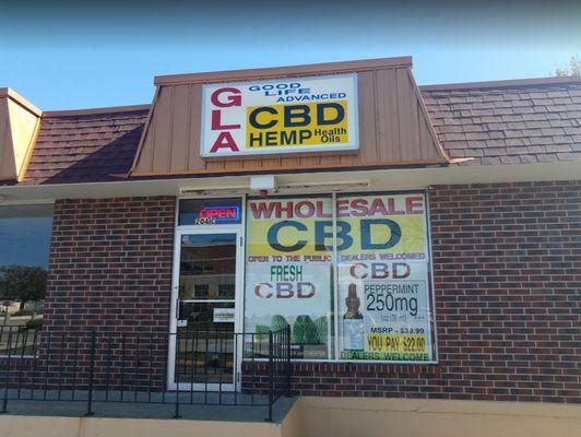Store front, Good Life Advanced, we sell high quality CBD and hemp products.