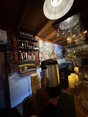 They had mulled wine (quality, not full of juice and sugar) also sangria on tap