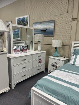 Dresser and mirror we purchased, high quality wood product.