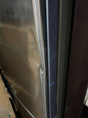 Damaged refrigerator