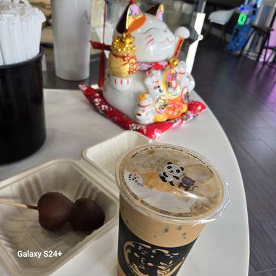 My order. Vietnamese coffee and chocolate covered strawberries