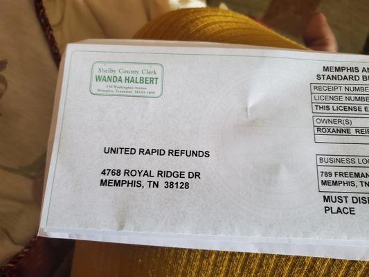 United Rapid Refunds