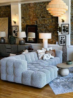 Each corner of our showroom features a thoughtfully designed vignette to help you envision the pieces in your own home.