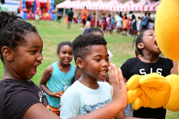 Campers having fun at Shades' Big Shindig!