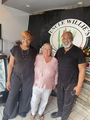 Ms Lady and Uncle Willie(Owner) and I.