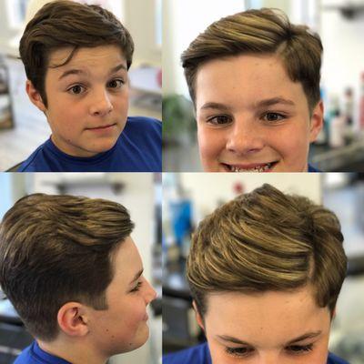 Guys(and young guys) it's ok to get highlights.You won't regret it! 
 This young man was already handsome.We just enhanced his good looks.