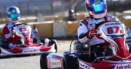 Andrick Zeen and James Hayner testing their new BirelArt racing chassis.