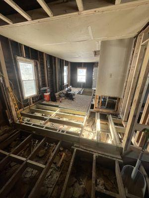 A framing and insulation project