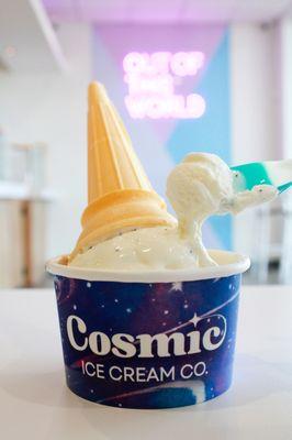 Vanilla with a cake cone