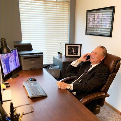 Having fun while helping clients!