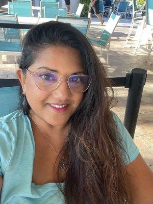 Me, wearing my new glasses!