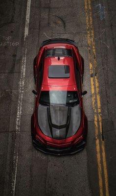 PET LIQUID SOUL RED (Chertu Supreme Car Wrap) 2017 CAMARO SS