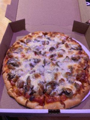 Mushroom and sausage