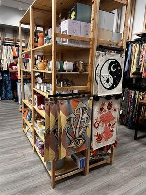 Earthbound wall hangings.