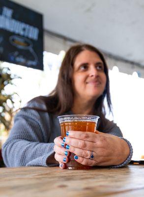 Beer and engagement ring