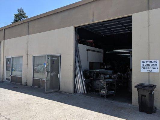 Front of shop, just a few shops from the street