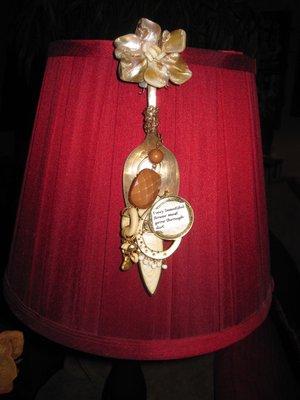 You can hang the Inspirational Hang Ups on lamp shades...