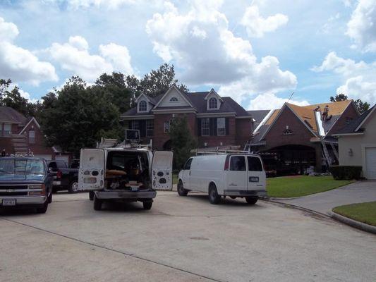 Roof replacement in Spring, TX.