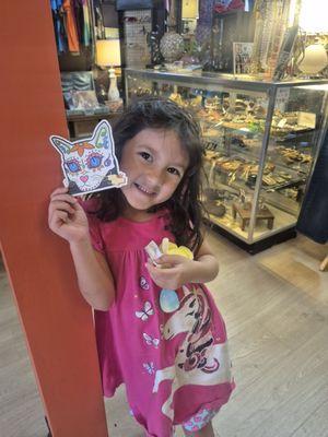 Danielle gave us a sticker!