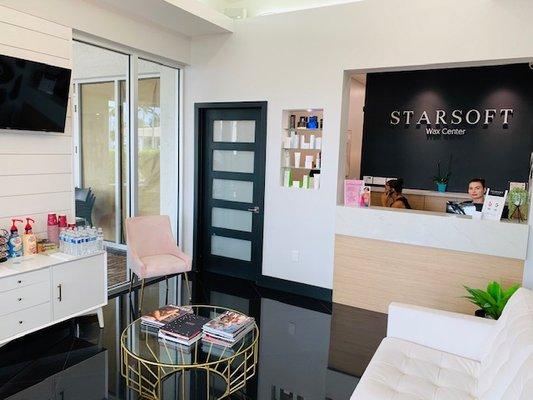 Starsoft wax center waiting area.
